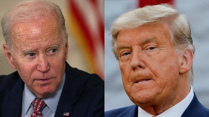 The disclosures filed to the Federal Election Commission point to a competitive money race ahead of the November 2024 presidential election. Credit: Reuters Photos