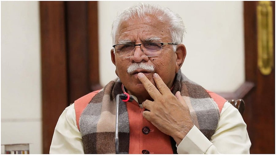 Haryana Chief Minister Manohar Lal Khattar. Credit: PTI Photo