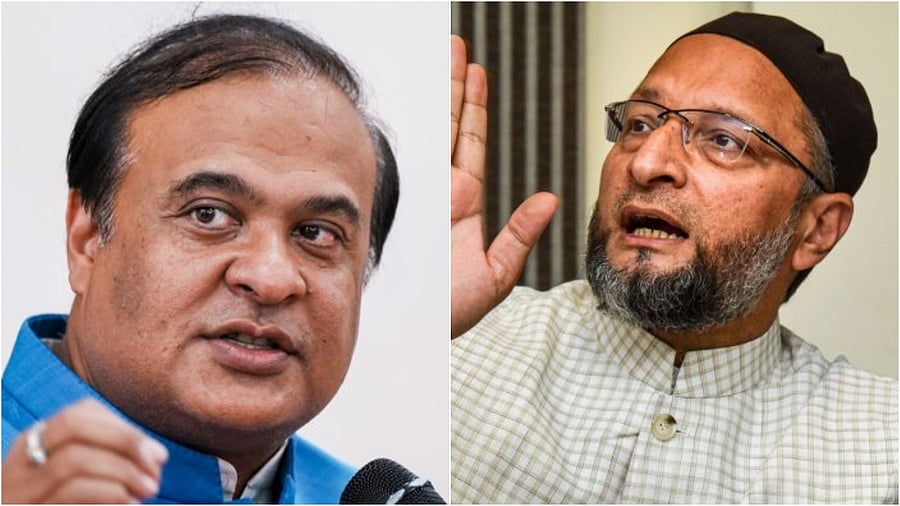 Assam CM Himanta Biswa Sarma (L) and AIMIM chief Asaduddin Owaisi. Credit: PTI File Photos