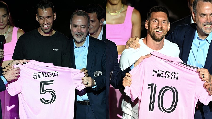 Busquets and Messi were teammates with Barcelona for 15 seasons. Credit: Twitter/@CBSSportsGolazo