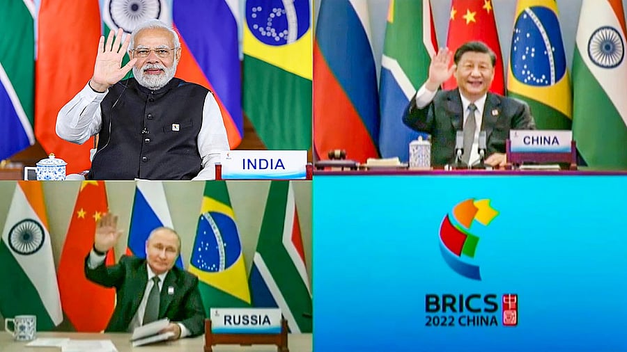 Prime Minister Narendra Modi attends the 14th ‘BRICS Summit’ through a video conference, in New Delhi. Credit: PTI File Photo