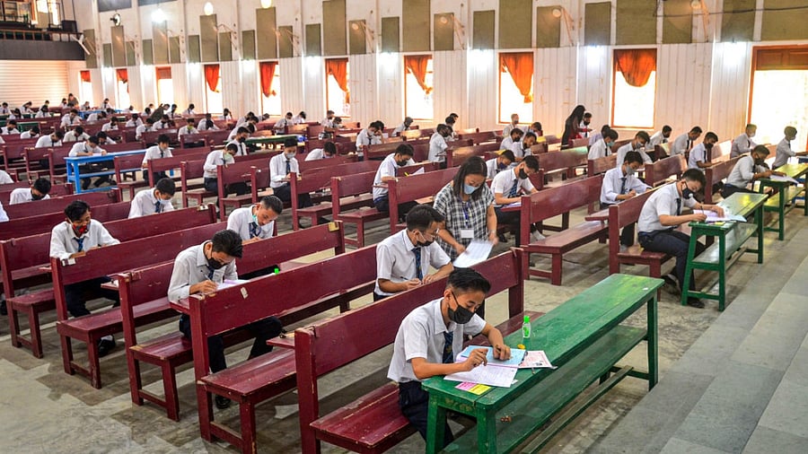File photo of students taking their HSLC exam in Dimapur, Nagaland. Credit: PTI File Photo