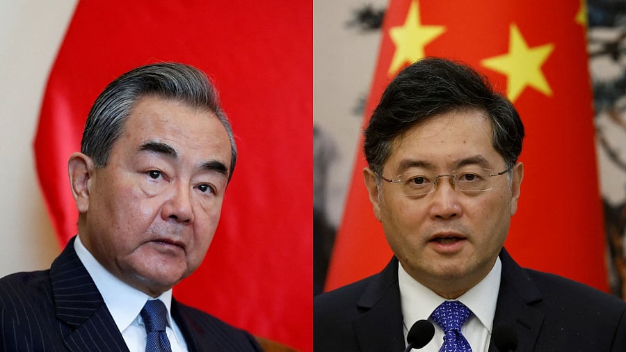 Wang Yi (L) and Qin Gang (R). Credit: Reuters Photos