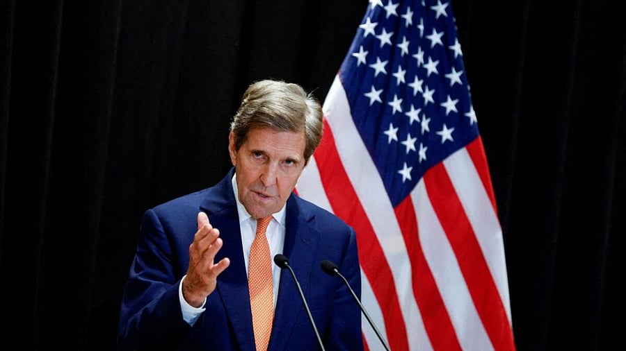 John Kerry, the U.S. special envoy on climate issues, attends a press conference in Beijing, China. Credit: Reuters File Photo