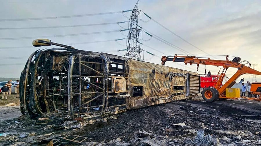 File photo of the accident on the Expressway. Credit: PTI File Photo