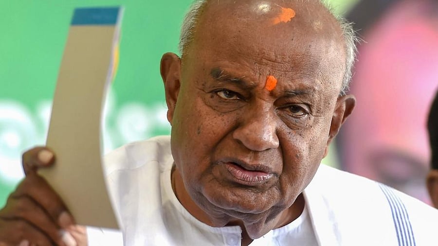 Former Prime Minister and JD(S) chief HD Deve Gowda. Credit: PTI Photo