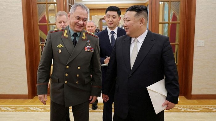 North Korean leader Kim Jong Un meets with Russia's Defense Minister Sergei Shoigu. Credit: Reuters Photo