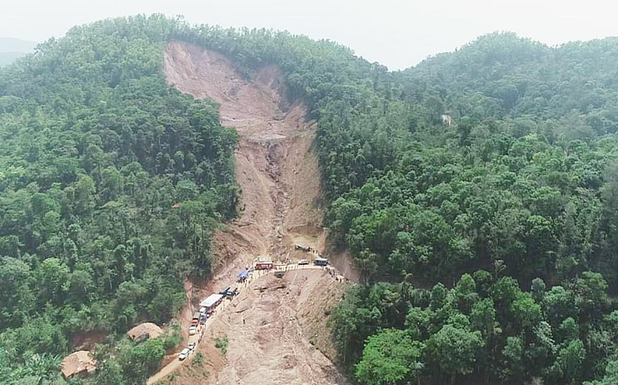 Experts have pointed to large-scale commercialisation and land use change as one of the reasons for the increasing incidents of floods and landslides witnessed in Kodagu over the last five years. Credit: DH Photo