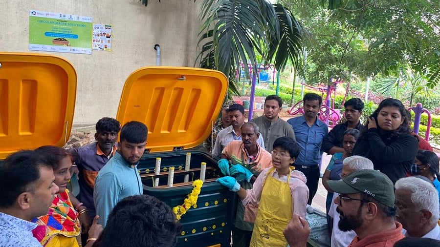The initiative was undertaken by Circular Waste Solutions (CWS) funded by the NAMA (Nationally Appropriate Mitigation Action) facility in collaboration with residents' welfare association Nagarika Seva Samiti to promote low carbon circular economy solutions in municipal solid waste management. Credit: Special Arrangement
