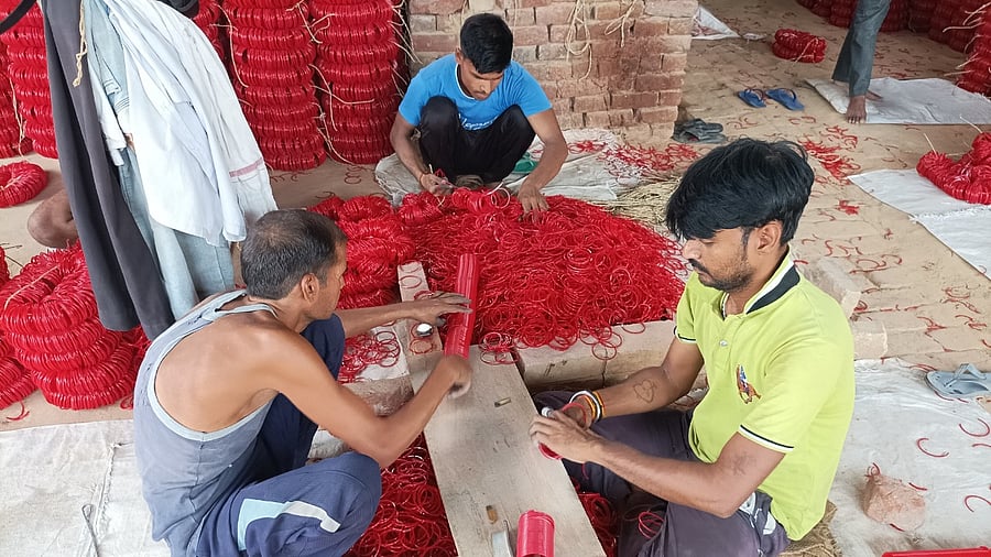 Contrary to reports that children are hired for work, I see labourers between 25 and 60 years of age sitting in groups of three to five. Credit: Special Arrangement
