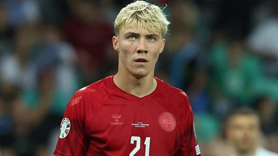Denmark striker Rasmus Hojlund. Credit: Reuters File Photo