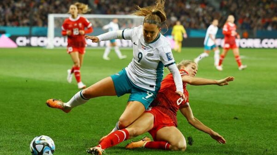 New Zealand's Gabi Rennie in action in the game against Switzerland. Credit: Reuters Photo