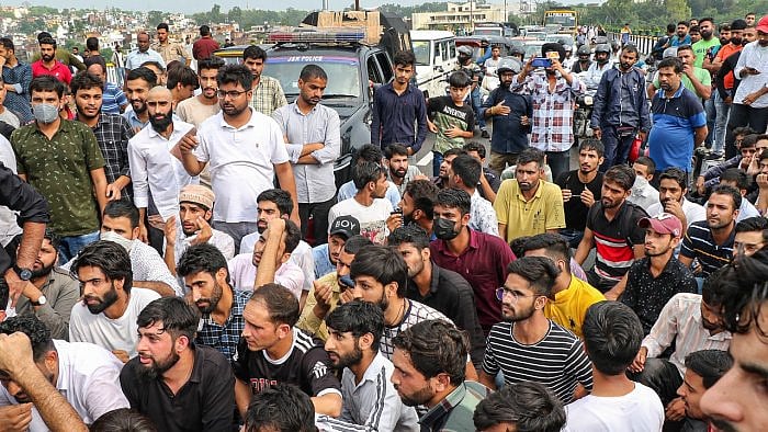 Gujjar and Bakerwal protest. Credit: PTI Photo