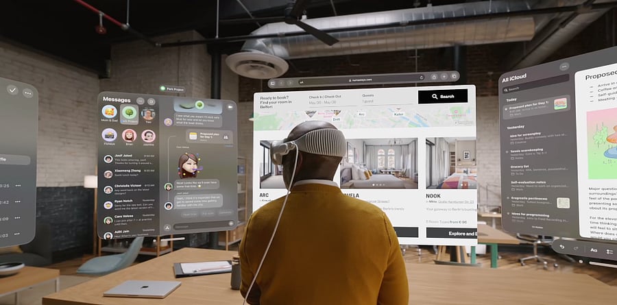 Apple's Vision Pro demo (screen-grab)