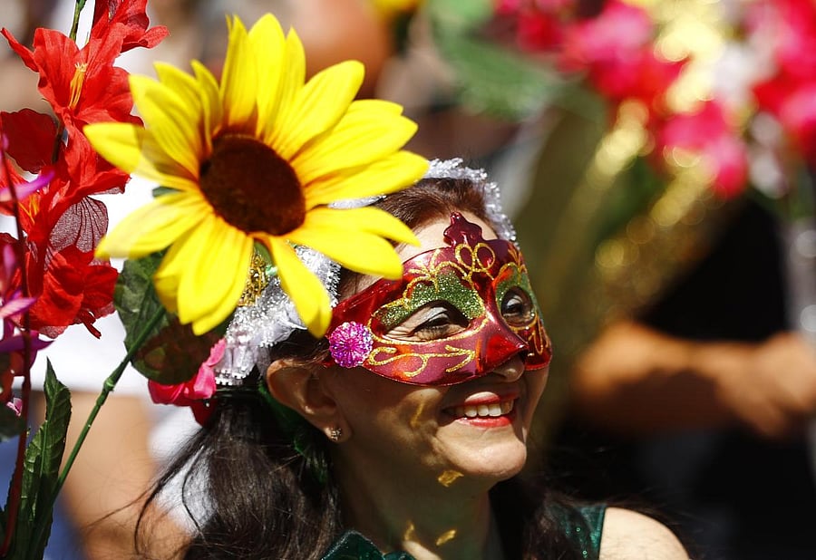 A performer takes part in the annual street parade, which is part of the Carnival of Cultures celebrating the multi-ethnic diversity of the city, in Berlin, Germany. Reuters Photo