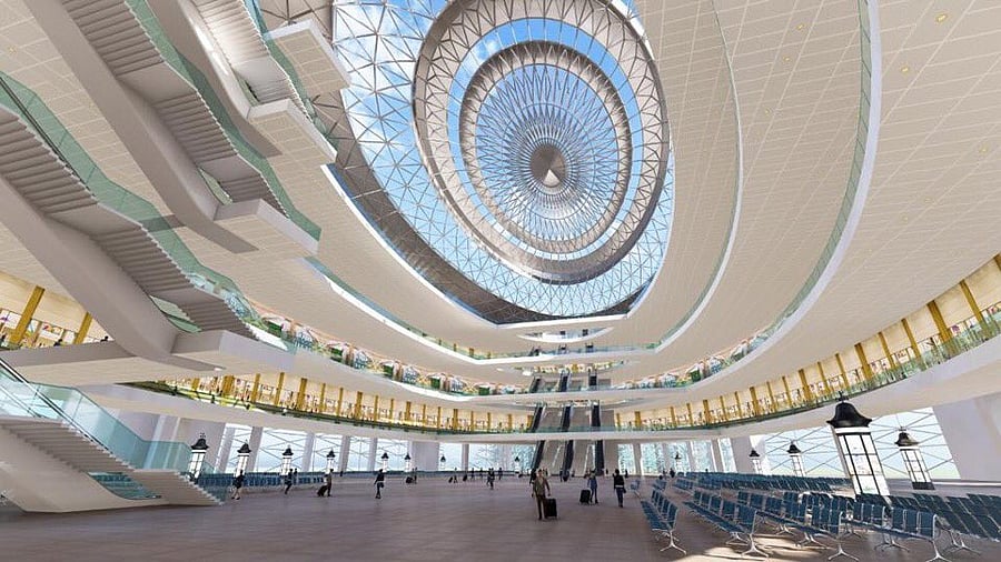 The new railways station in the capital is strategically connected with Connaught Place, Delhi's key commercial hub.  Credit: PIB 