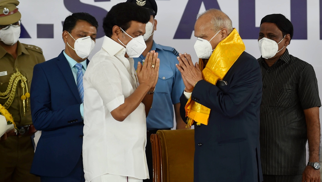 DMK Chief MK Stalin takes oath as Tamil Nadu Chief Minister: See Pics