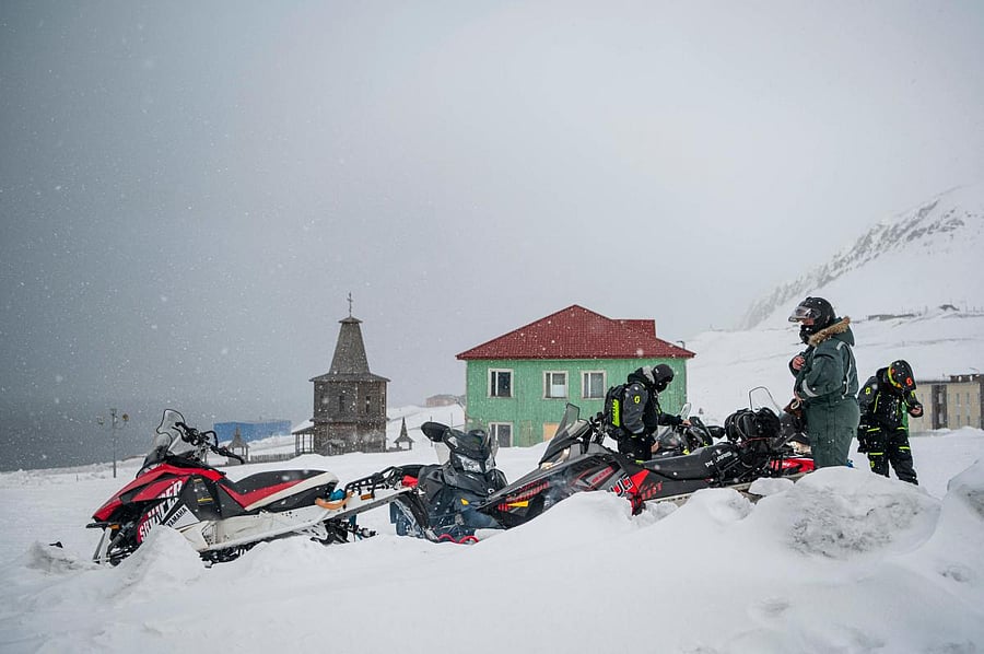 War may be far away but tensions from the Ukraine conflict are causing an unprecedented chill in a remote Arctic town where Russian and Ukrainian coalminers have worked side by side for decades. Credit: AFP Photo