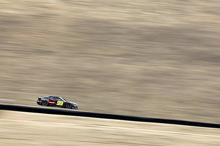 Daniel Suarez, driver of the #99 Onx Homes/Renu Chevrolet, drives during the NASCAR Cup Series. Credit: AFP Photo