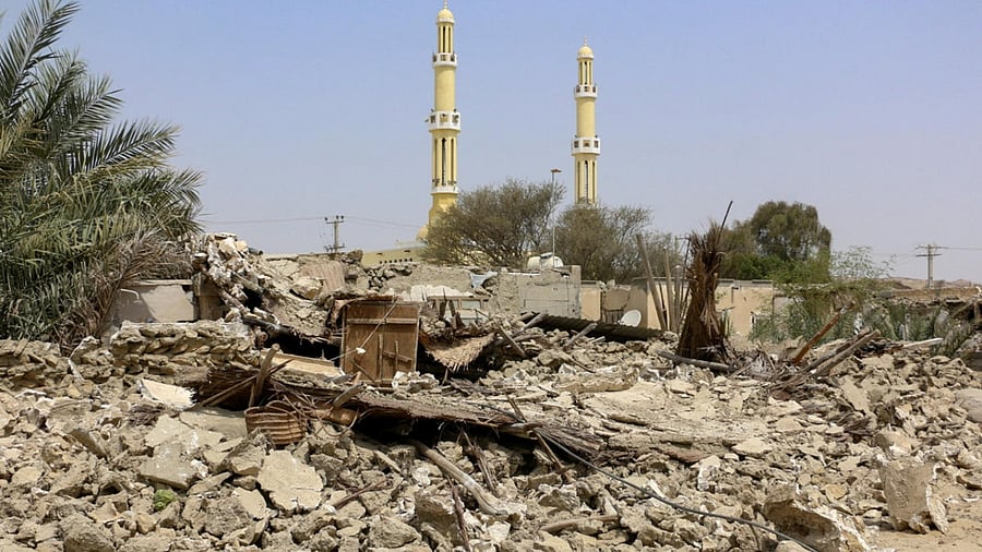 A general view shows destruction in the wake of an earthquake in Sayeh Khosh village in Hormozgan, Iran, July 2, 2022. Credit: Reuters Photo