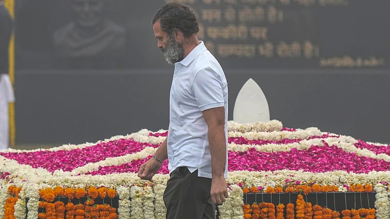 Rahul Gandhi pays respects to former PMs, Mahatma Gandhi