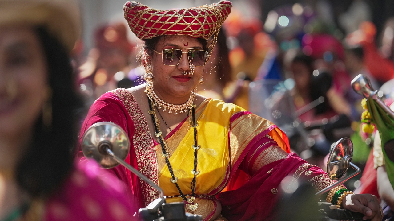 Gudi Padwa 2023: Women bikers in Nauvari saris take out a rally