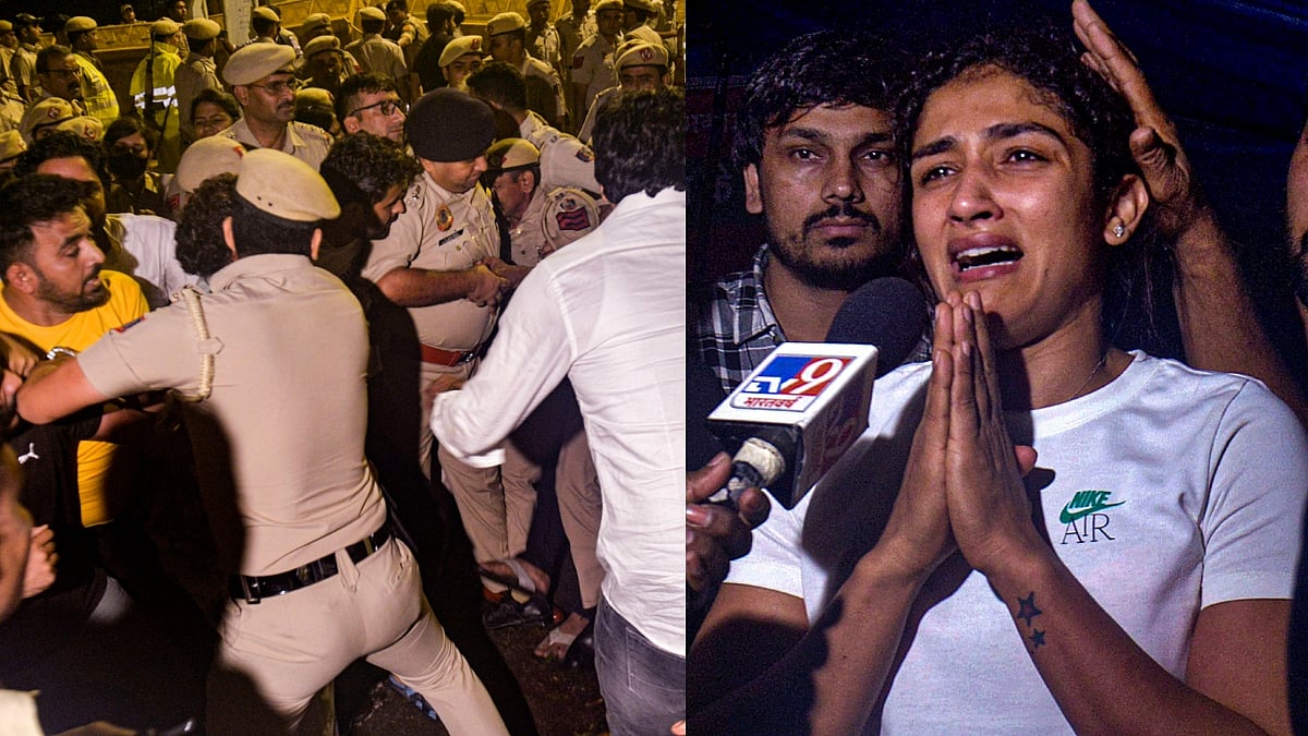 Wrestlers' protest: Scuffle breaks out between grapplers and cops