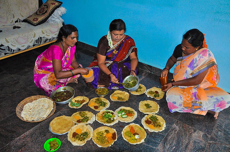 Food Walk Rotti Making Rotti brings people together