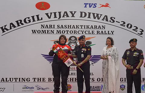 Indian Army launched a Tri-Services ‘Nari Sashaktikaran Women Motorcycle Rally’ here on July 18, 2023. 