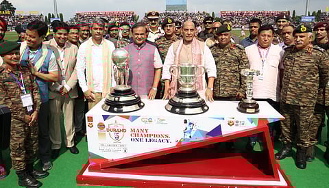 Rajnath Singh at Durand Cup inauguration event