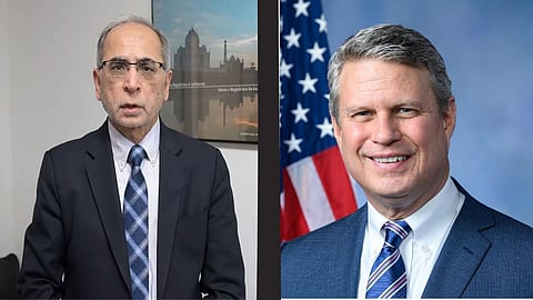 Alt="Indian ambassador to US Vinay Kwatra and US Representative Bill Huizenga"