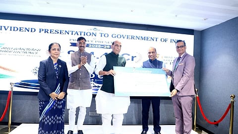 Alt="Rajnath Singh pushes DPSUs towards global giants"