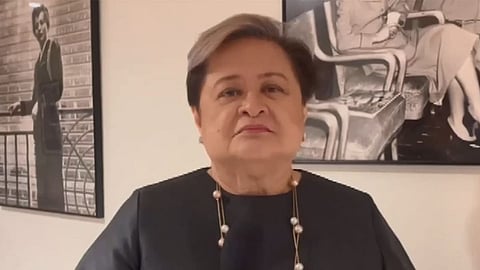 Alt="Philippine Foreign Secretary Ma Theresa P. Lazaro"
