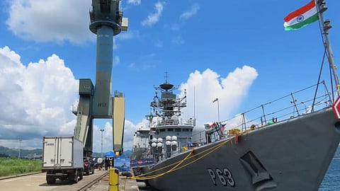 Alt="Indian Navy ships at Subic Bay, Philippines"