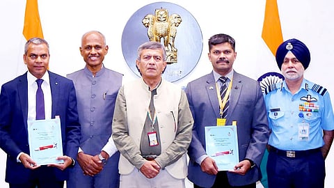 Alt="Defence Secretary: Rajesh Kumar Singh signed contract with BDL for Anti-Airfield weapons"