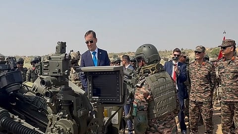 Alt="US Envoy Sergio Gor At Mahajan Field Firing Range during Yudh Abhyas 2026"