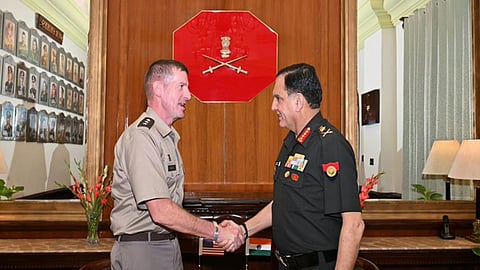 Alt="Indian Army Chief: General Dhiraj Seth meets Deputy Commanding General of US Army Pacific: Lt. General Joel B Vowell"