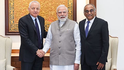 "Rolls-Royce CEO Tufan Erginbilgic with PM Modi"