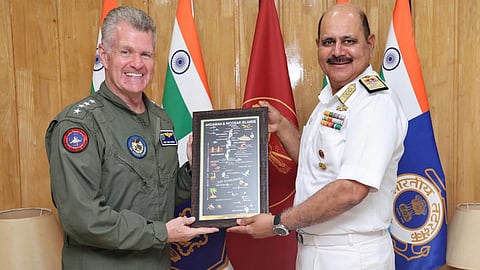 Alt="USPACOM Chief Admiral Samuel Paparo meets Vice Admiral Vineet McCarty, Commander-in-Chief of the Andaman and Nicobar Command"