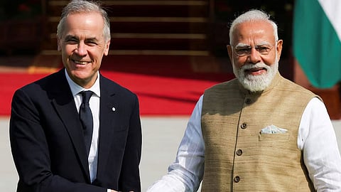 Alt="PM Modi with Canada's PM Mark Carney"