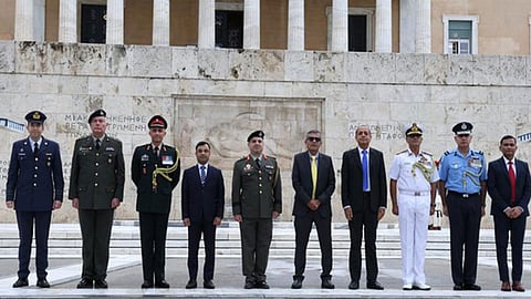 Alt="Defence Secretary Rajesh Kumar Singh begins Greece visit"
