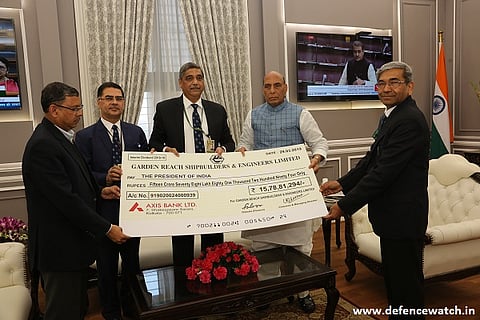 GRSE pays dividend of Rs 59.31 crore for FY 2018-19