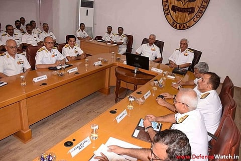 Indian Navy reviews refit of ships & infrastructure buildup