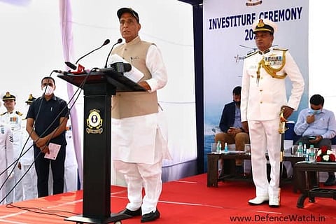 Rajnath Singh confers gallantry medals on Indian Coast Guard