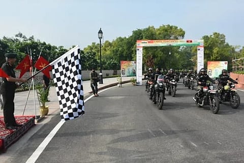 Indian Army Bike Rally to reach Kargil on Vijay Diwas (Photo: Bike rally being flagged off from National War Memorial)