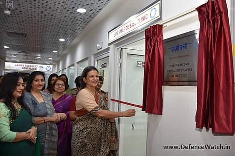 Lifestyle Clinic 'Sanjeevani' inaugurated by Mrs Archana Pande, President, Army Wives Welfare Association (AWWA) at Armed Forces Clinic, New Delhi (Photo: ADGPI)