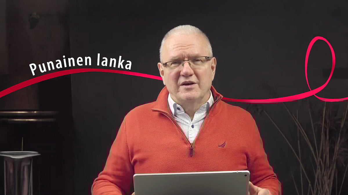Punainen lanka -videosarjassa aiheena punainen lanka.