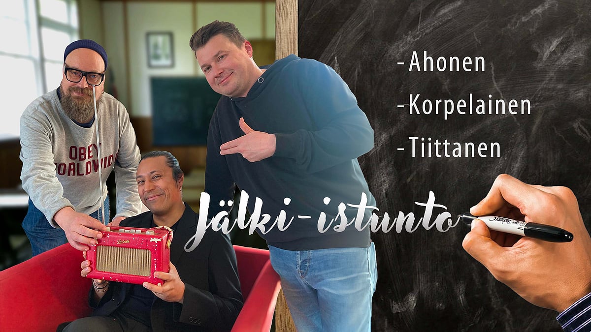 Jälki-istunto -podcastissa Jan Ahonen, Pietu Korpelainen ja Anssi Tiittanen.