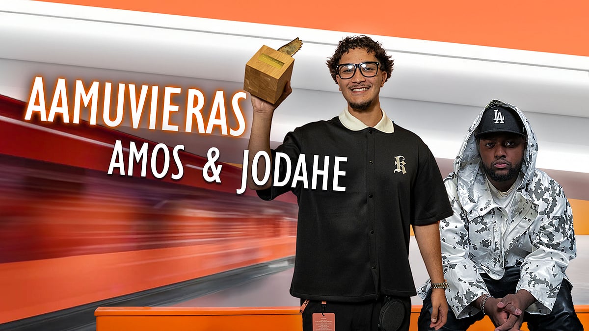Aamuvieras-podcastin vieraina rap-artistit AMOS ja Jodahe.