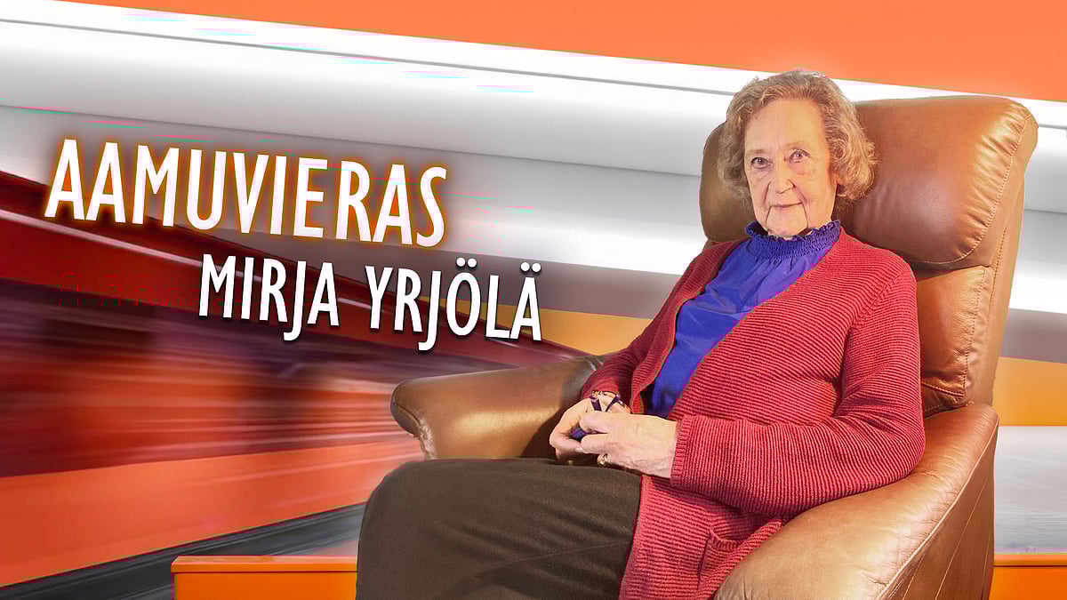 Aamuvieras-podcastissa Mirja Yrjölä.
